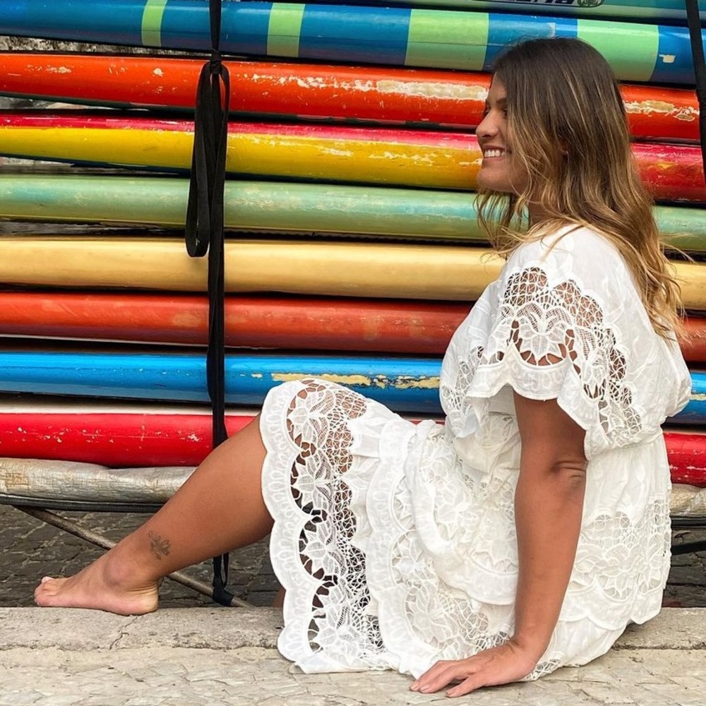 Farm Rio Richelier Embroidered Midi Dress - Picture 15 of 16